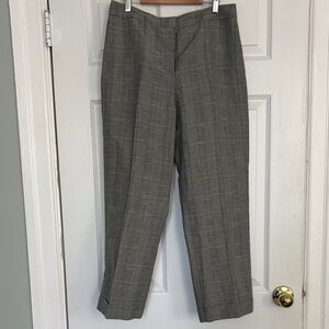 Kate Hill Gray Plaid  Pants